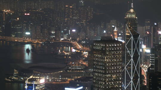 沿海城市夜景延时