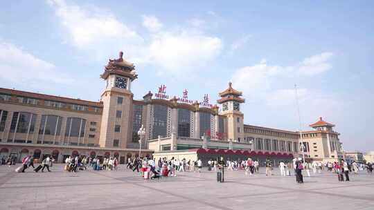 北京站火车站视频素材模板下载