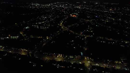 鸟瞰城市夜景