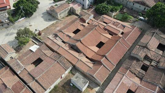 航拍福建泉州泉港土坑村建筑风光