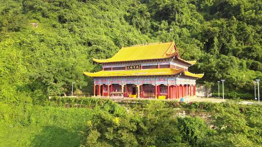 大山寺庙航拍