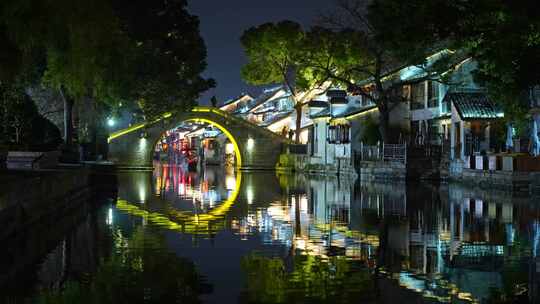 江南水乡西塘古镇夜景