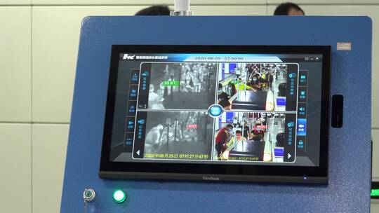 体温监测 监控 摄像头 监控摄像头 安保视频素材模板下载