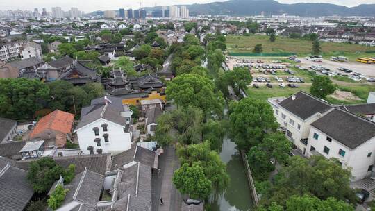 江苏苏州木渎古镇4A景区航拍