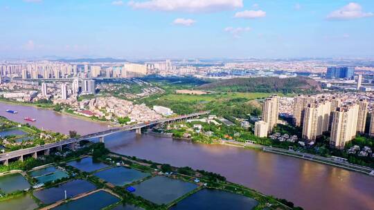 佛山顺德城市航拍视频素材模板下载