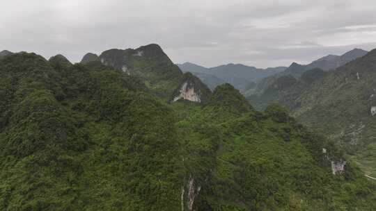 广西大山农村航拍