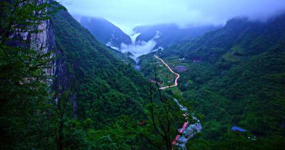 湖北恩施鹿院坪景点延时摄影