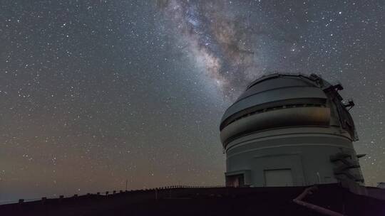 卫星空间站延时摄影