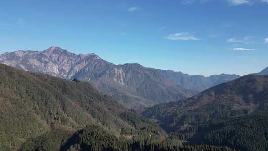 山川航拍山涧流水