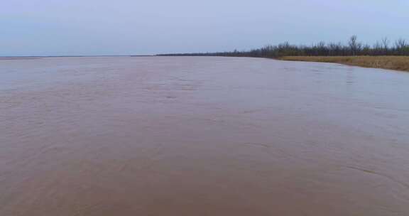 黄河 宽阔 主河道 河面 黄河水 水流 旋涡