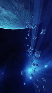 未知行星附近的一大群小行星垂直