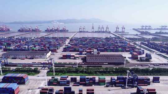 【原创】宁波港 国际港口 集装箱 码头视频素材模板下载