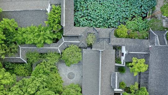 中式传统文化历史建筑醉白池风景区