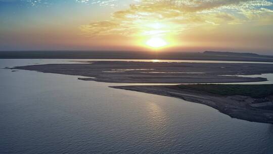 湖南洞庭湖风光带岳阳楼风景区航拍