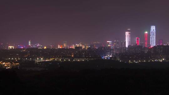 广西南宁城市夜景延时摄影