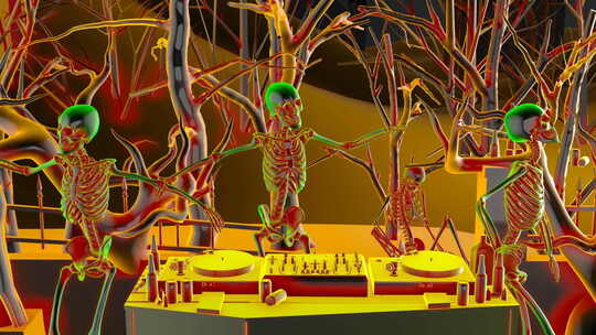 骷髅DJ动感3D场景