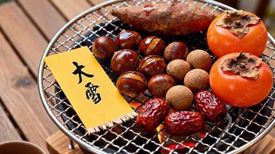 大雪大寒小寒二十四节气冬日雪景露寒露立