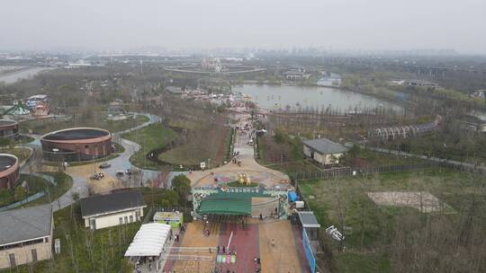 上海浦江郊野公园4K航拍原素材视频素材模板下载