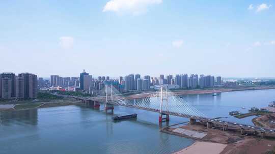 蚌埠解放路淮河大桥延时视频素材模板下载