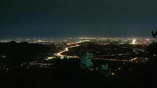 北京秋分全城夜景鸟瞰全景  4K