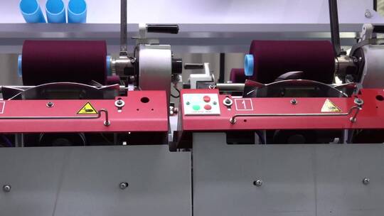 纺织厂棉纺厂羊绒生产线卷视频素材模板下载
