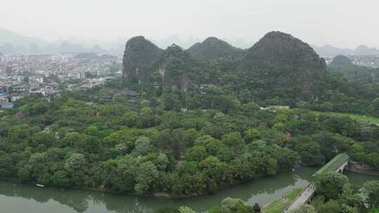 广西桂林七星景区4A景区航拍