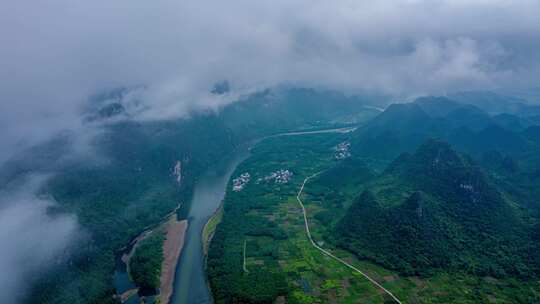 桂林山水云海自然风光