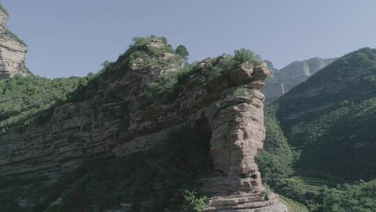 航拍山西晋中莲花岩庄园风景区50帧原素材