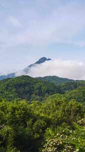 海南五指山雨后流云美景