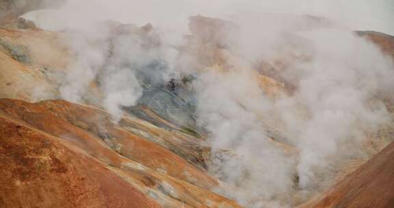 火山，蒸汽，冰岛，地球