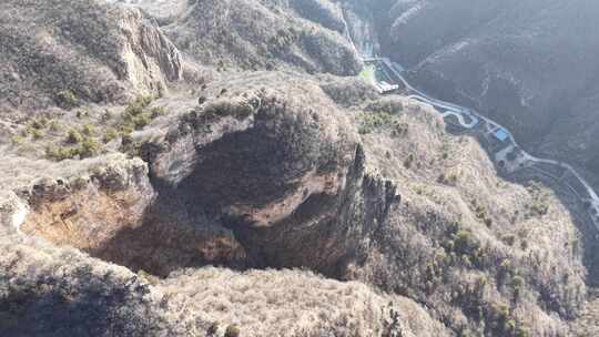 航拍 航拍沕沕水景区 冰瀑