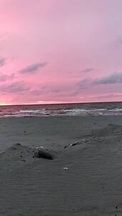日落时的海洋视频