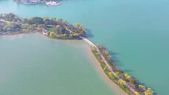 江苏省无锡太湖鼋头渚风景区航拍风景区国家