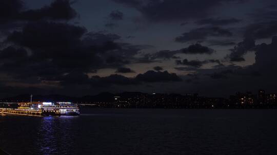 杭州钱江新城城市阳台夜景