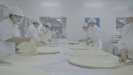 手工煎饼煎饼工厂视频素材模板下载