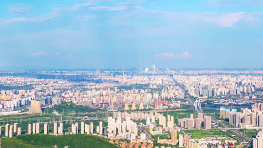 高视角北京城市风光全景