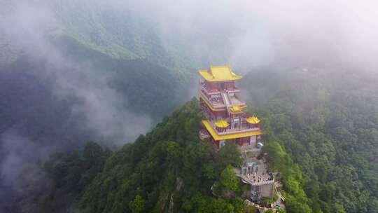 南五台山 钟南山 秦岭 云海 日出 云彩 蓝天视频素材模板下载