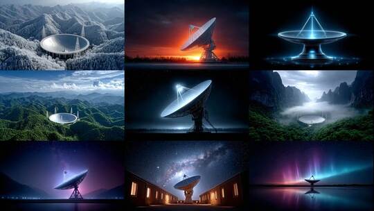 探索宇宙奥秘的天文望远镜与天眼高清在线视频素材下载