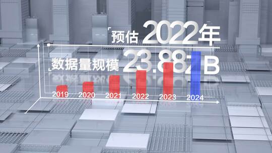 4K三维空间科技企业数据分析AE模板