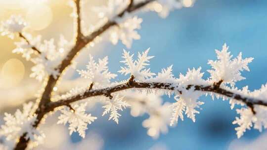 雪立冬冬至森林大雪小雪雪景雾凇