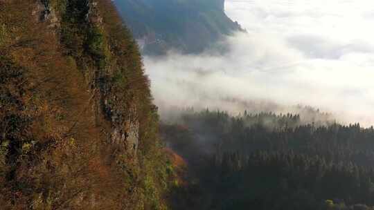 湖北利川毛坝大茅坡与云海山雾