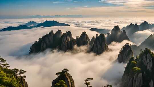 山峦云海壮丽全景