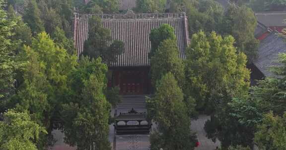 河南洛阳白马寺晨曦航拍