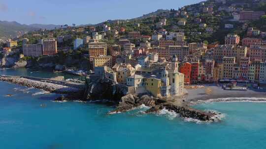 意大利，海洋， Camogli，海