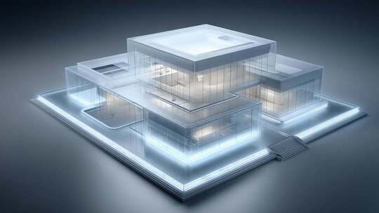 未来城市建筑群科技感十足