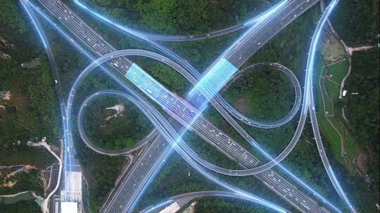 智慧公路 智慧物流 高速公路视频素材模板下载