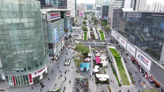 航拍深圳 华强北 电子市场