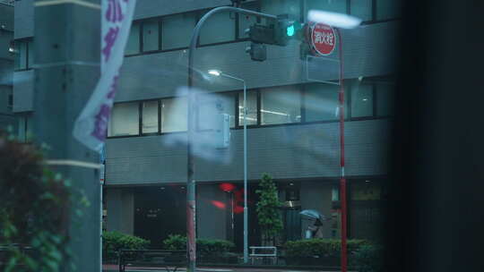 日本东京雨景