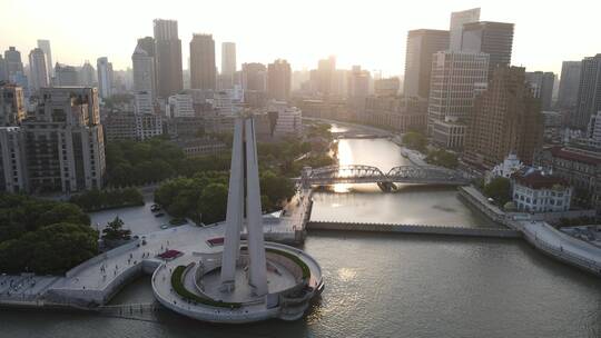 上海市人民英雄纪念塔4快航拍