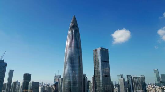 深圳后海CBD深圳城市航拍深圳湾春笋大厦4K